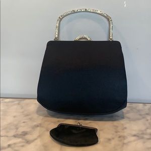 SOLD - Vintage Judith Leiber Satin Evening Bag + Coin